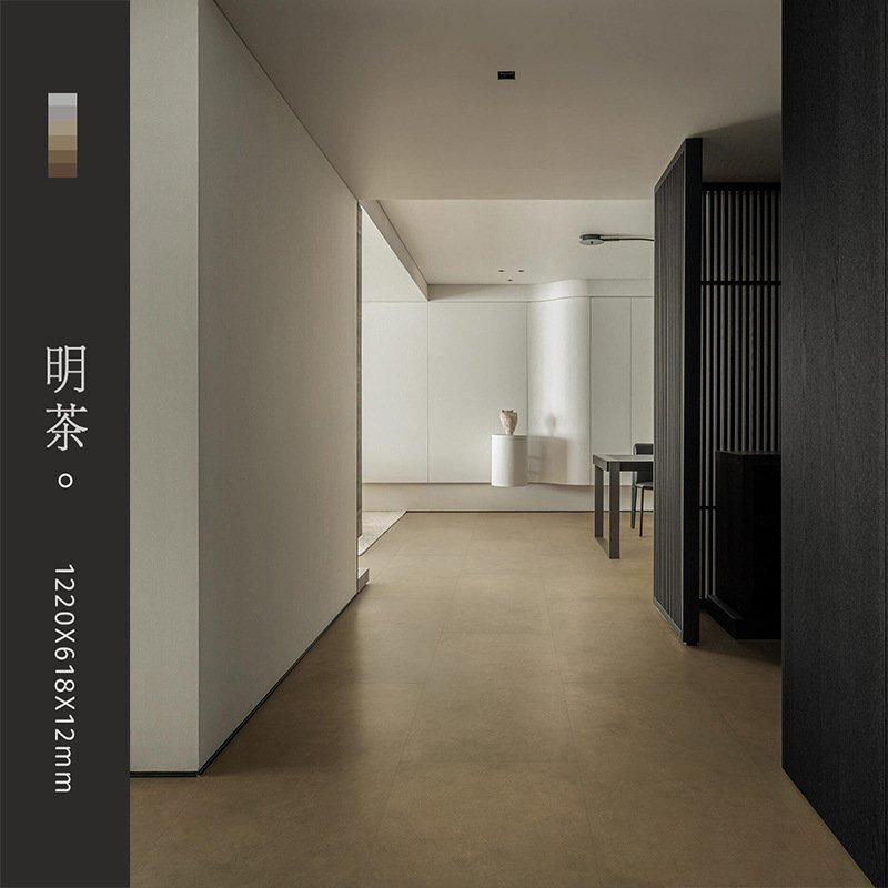 中古风焦糖色强化复合木地板家用服装店商用耐磨仿古奶油灰色商用图片