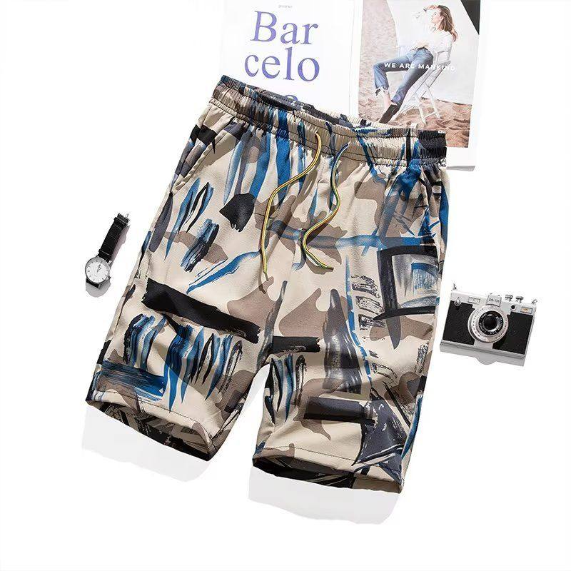 短裤男运动休闲大裤衩韩版潮流夏季修身男士沙滩裤青年松紧腰中裤,男装,短裤,淘宝优惠券,粉丝福利购,淘宝优惠卷