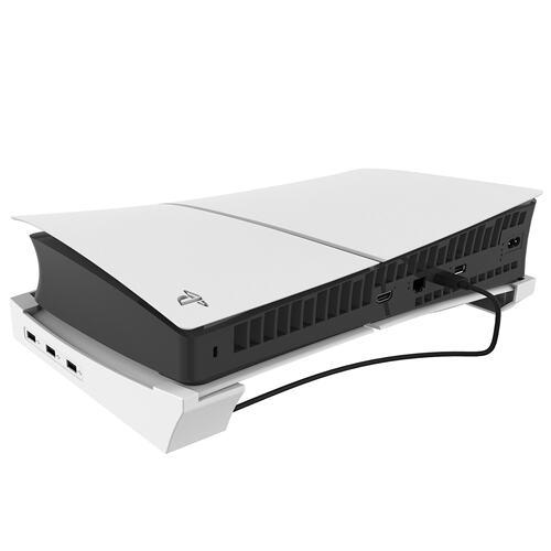 PS5 Slim主机横放收纳支架 PS5 PRO平放式底座支架带4个USB接口