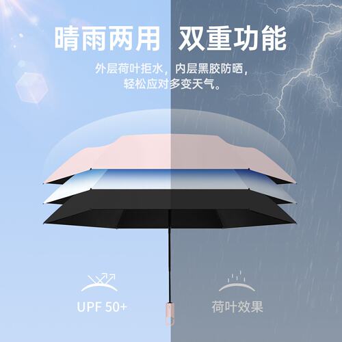 超轻自动防回弹环扣记忆雨伞轻量羽毛伞遮阳防晒紫外线太阳伞UV