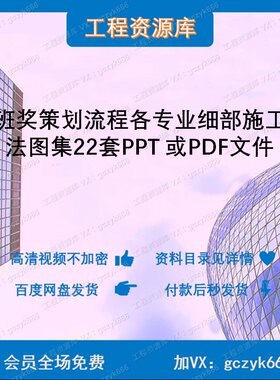 ZL58-鲁班奖策划流程各专业细部施工做法图集22套PPT PDF文件