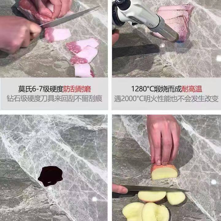 岩板餐桌现代简约轻奢家用小户型吃饭桌子长方形高端亮光面餐桌椅
