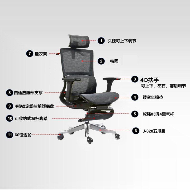 人体工学椅舒适护腰透气电脑办公椅家用书房久坐不累电竞椅,商业/办公家具,人体工学椅,淘宝优惠券,粉丝福利购,淘宝优惠卷