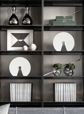 极速新中式禅意摆件高端客厅玄A关酒柜博古架样板间售楼处创意软