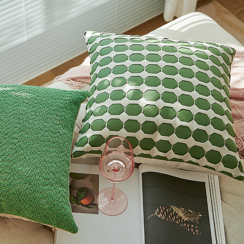 极速北欧现代简约圆点毛绒两用二合C一毛绒毯子沙发抱枕床头样板