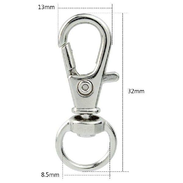 极速50 Pcs Swivel Clasps Lanyard Snap Hook,OMetal Swivel Lan