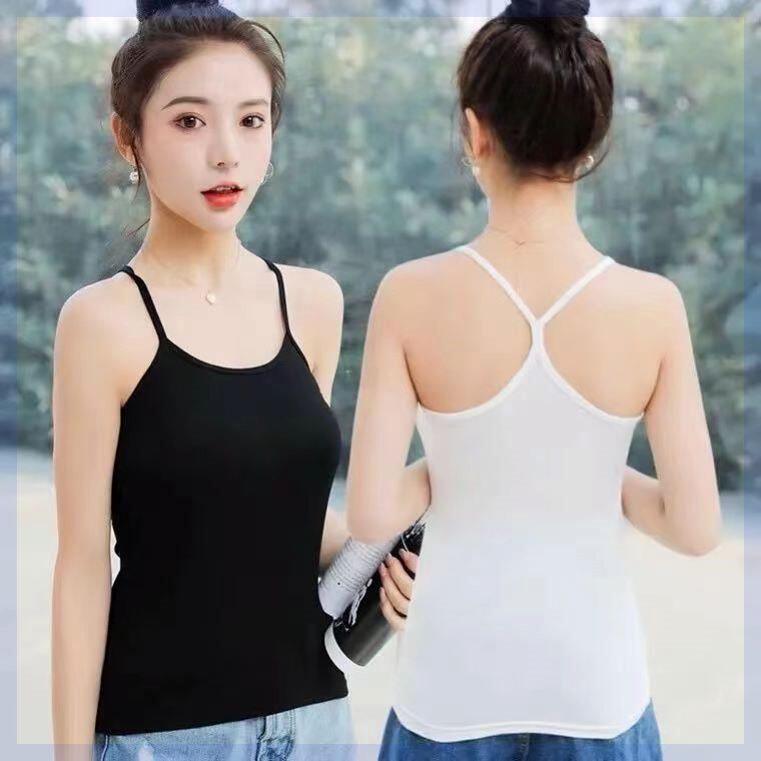 极速莫代尔吊带背心女Y字型短款外穿显I瘦韩版内搭修身大码打底衫