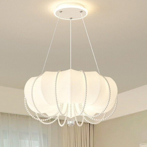 卧室灯法式轻奢高级感吸顶灯圆灯创意个性氛围感水晶灯珍珠南瓜灯