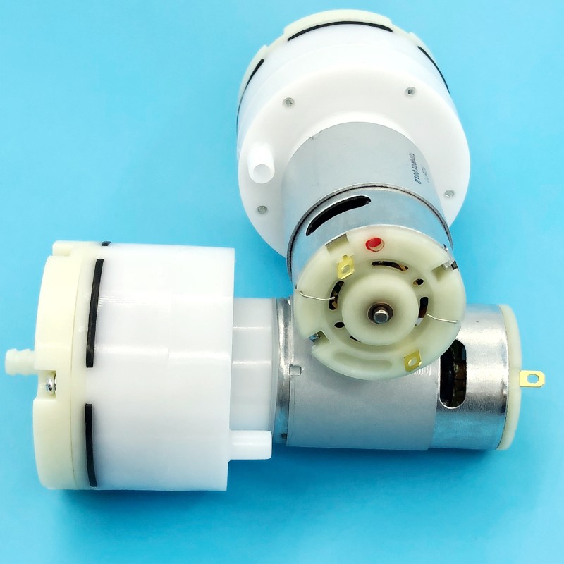 静音气泵12v 真空泵 小型 抽气 鱼缸增氧抽气泵充气555电机12V24V