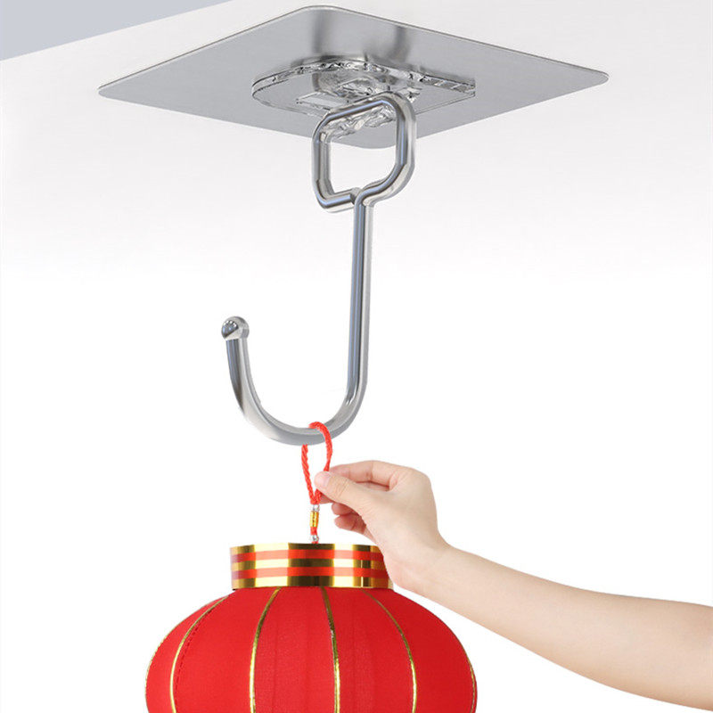 农村住宅大门口挂灯笼神器吸顶吊钩阳台宫灯灯笼配件勾子加厚黏鈎