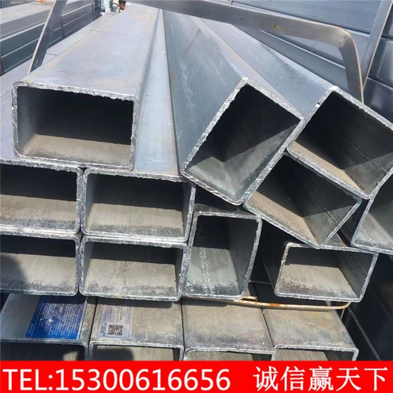 6管40*40矩形空心50*u70黑铁锌0*90钢材方通50*50扁型管光亮