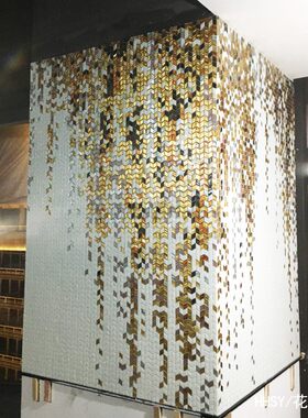 玻璃马赛克瓷砖菱形彩色拼花图洗手间阳台酒店玄关客厅电视背景墙
