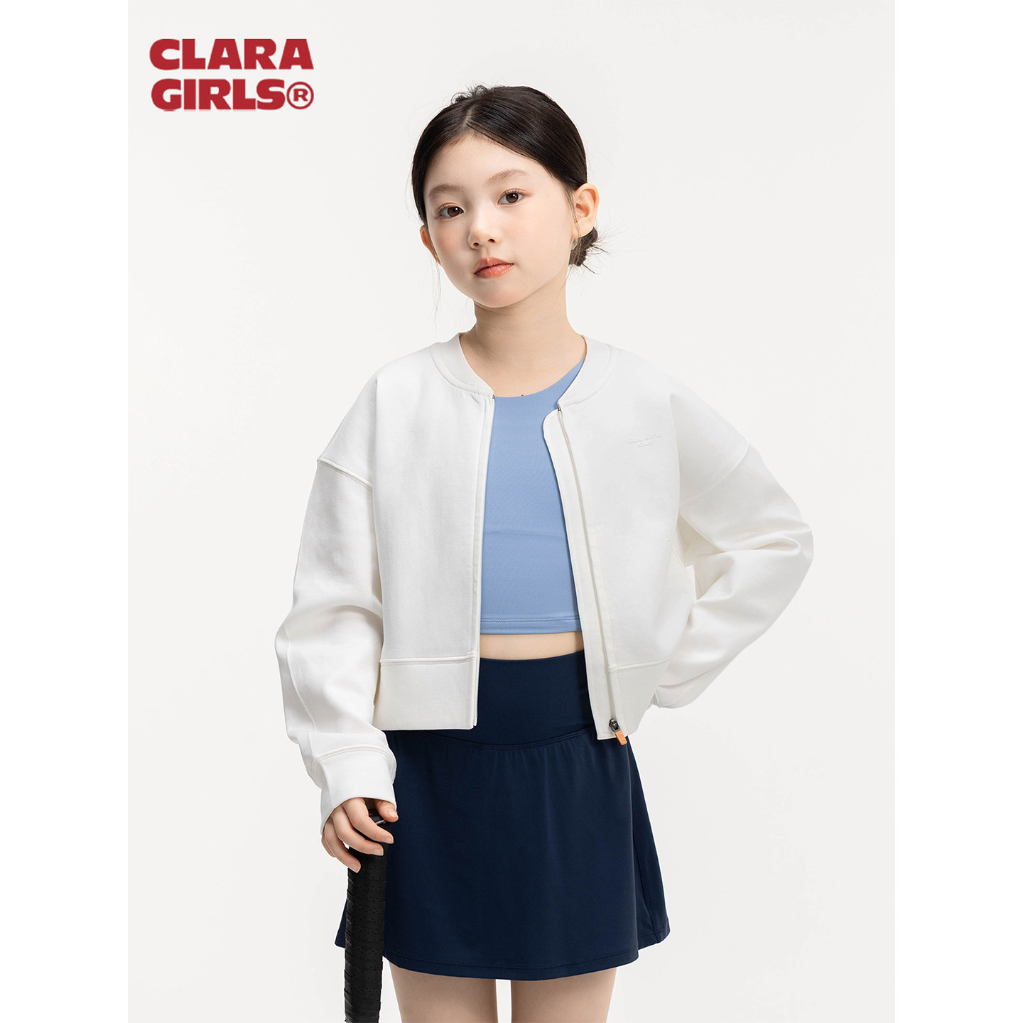 claragirls女童棒球服外套网球运动夹克2026年春儿童休闲拉链上衣,童装/婴儿装/亲子装,普通外套,淘宝优惠券,粉丝福利购,淘宝优惠卷