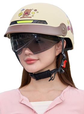 3C电动车头盔女2025新款夏季防晒