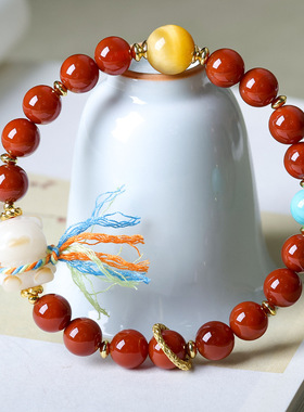 手链2025冬季上新南红玛瑙圆珠手链手饰 原创文玩新中式女款手串