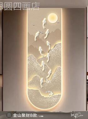 日照金山客入口大厅厅装廊饰画现代无障碍豪华灯走过道尽头风定做