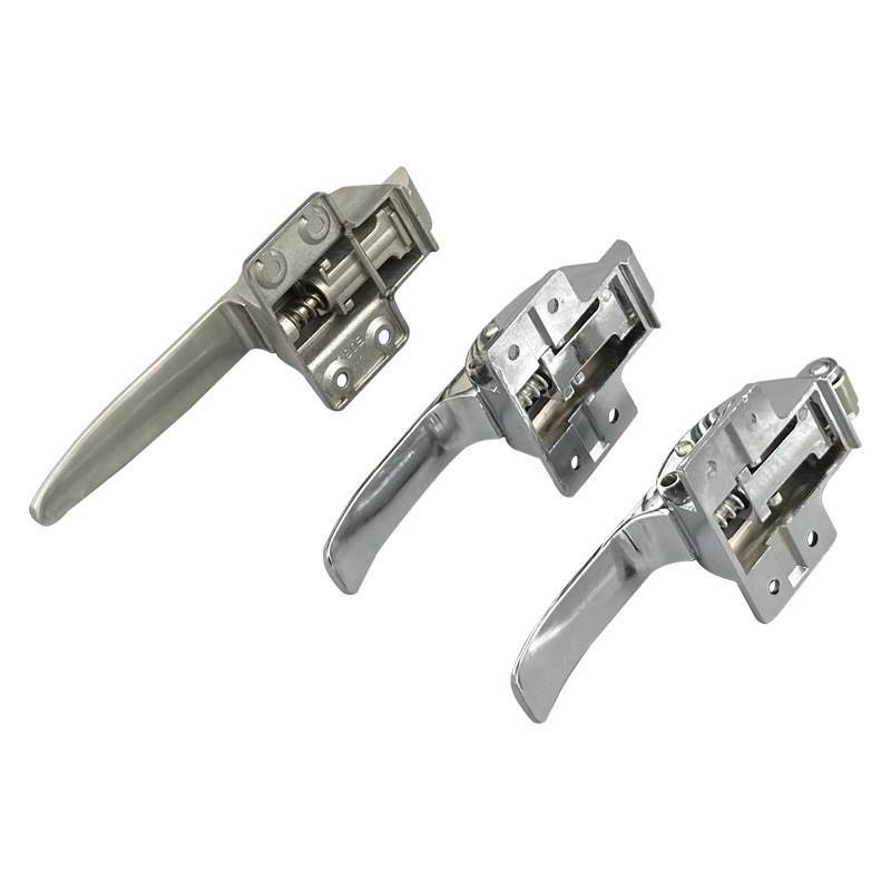 不锈钢烘箱门锁冷库门锁锌合金烤箱锁碰锁可调广式拉手烘箱把手