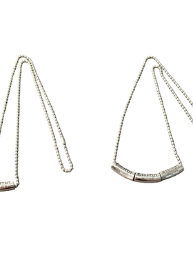 WANGWANGA樱六角花2mm情侣925纯银潮流镂空圆球圆珠情侣吊坠项链