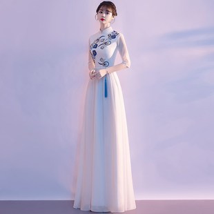 快速发货大合唱演出服女长裙2025新款五四合唱Q团指挥礼服中国风