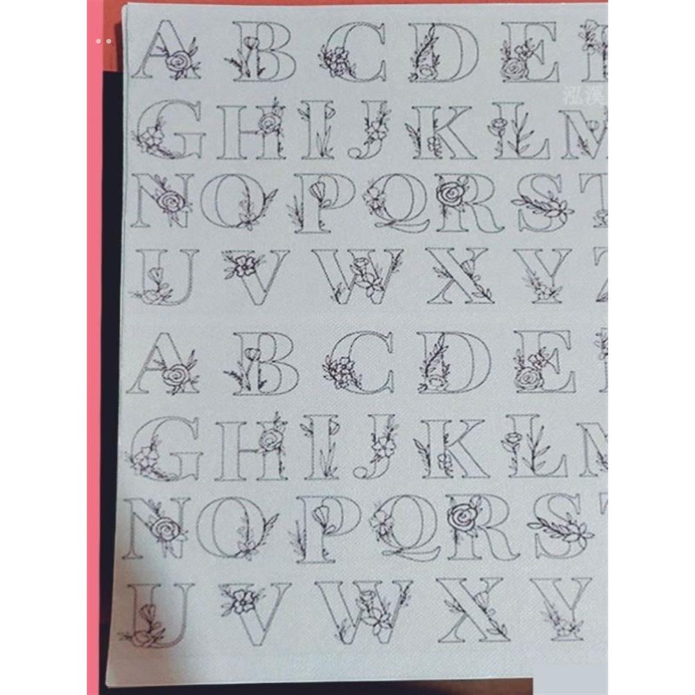 绣花图案样纸刺绣图案样纸水溶纸刺绣图案带图水溶贴刺绣自粘布贴