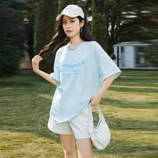 姚领YAOLY2025蓝色T恤833M22503