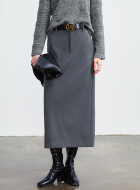姚领YAOLY灰色半裙825M40172