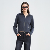 姚领YAOLY深灰色开衫 881M42702