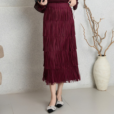 姚领YAOLY2025新品黑色半裙