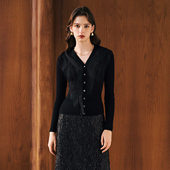 姚领YAOLY黑色针织衫 881M32433