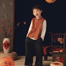 背心坎肩 儿童艺术国风敦煌过年唐装 新中式 男女童汉服马甲摄影服装