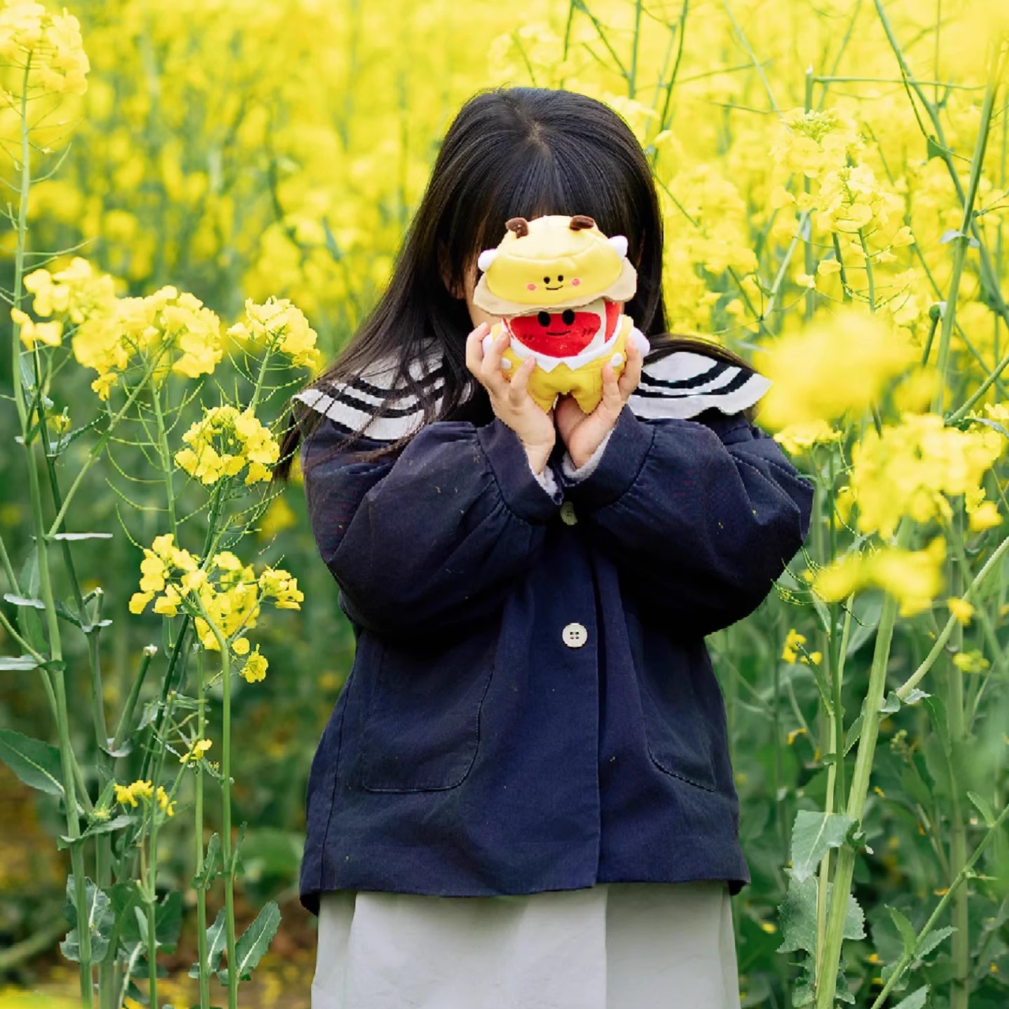 男女童儿童摄影服装蓝色日系宝宝萌娃海军风开衫外套设计感水手服