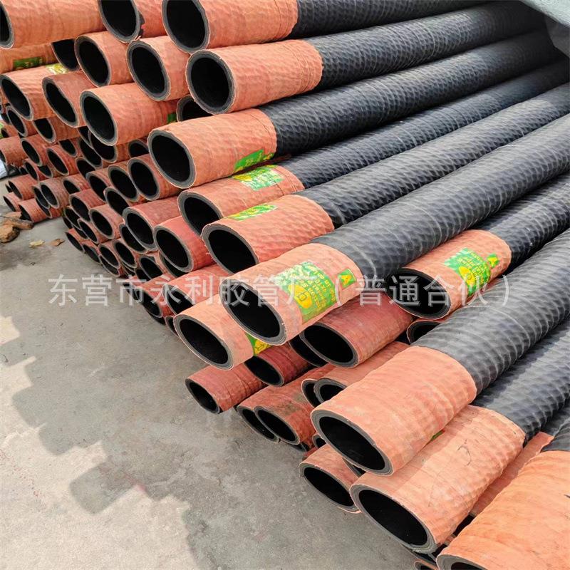 4寸x10米钢丝骨架橡胶管 吸水 排沙红头钢丝胶管 淘金耐磨胶管