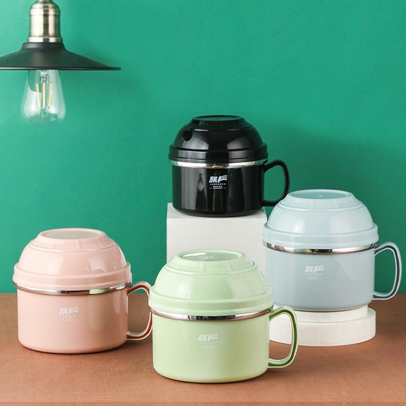 304不锈钢保温饭盒儿童便当盒学生分格快餐杯泡面碗双层隔热