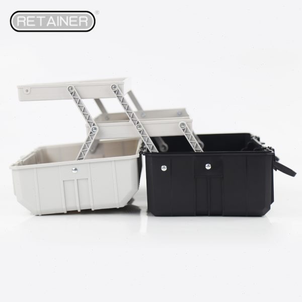 RETAINER三层塑料五金家用工具箱 多功能折叠手提式收纳工具盒箱