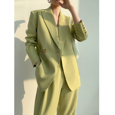 高级感春秋大牌高端女神范气质御姐休闲西装套装女垂感长裤