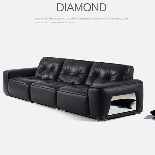 真皮沙发法式复古风意式极简