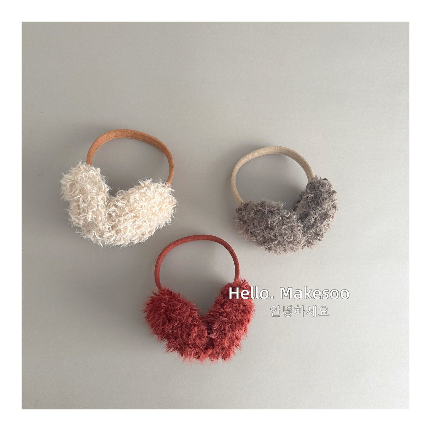 儿童可爱毛绒耳套保暖防冻