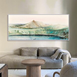 布朗瑞尼尔山 北欧客厅样板房卧室床头风景画挂画Y装饰画墙壁画
