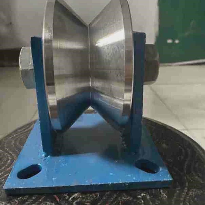 定制重型不锈钢v型滑轮轨道轮双轴承彩钢v型脚轮不锈Y钢万向轮定