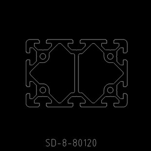 金甫工业铝合金型材80x1r20欧标机械手承重龙门横梁80120 直线导