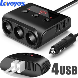 4 USB Car Lighter Power Adapter CiFgarette Lighter One To Th
