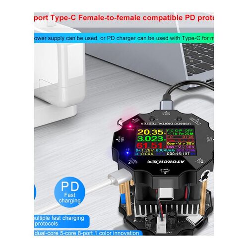 Color APP battery tester electronic load 18O650 capacity mon