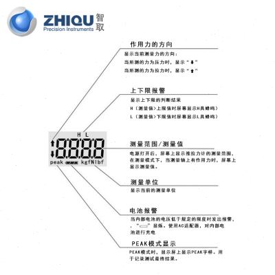 智取DS2数显推拉力计高精度数显测力计0100公斤1000N可选压力计