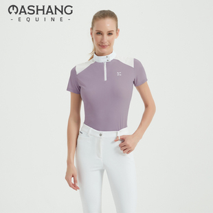 T恤专业马术比赛训练上衣HSW202 赛事短袖 Mashang Equine女款