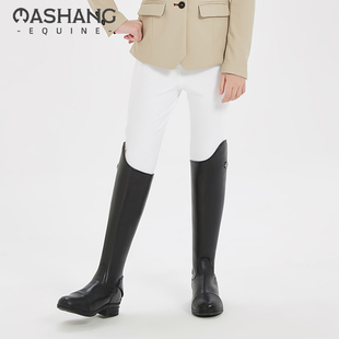Mashang 备 Equine儿童软皮马术长靴骑士马靴障碍赛马术靴骑马装