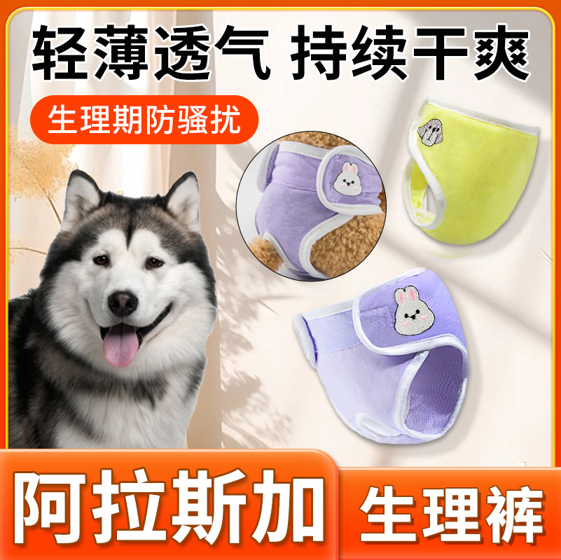 阿拉斯加大型犬专用母狗狗生理裤防交配神器发情大姨妈避孕裤金毛