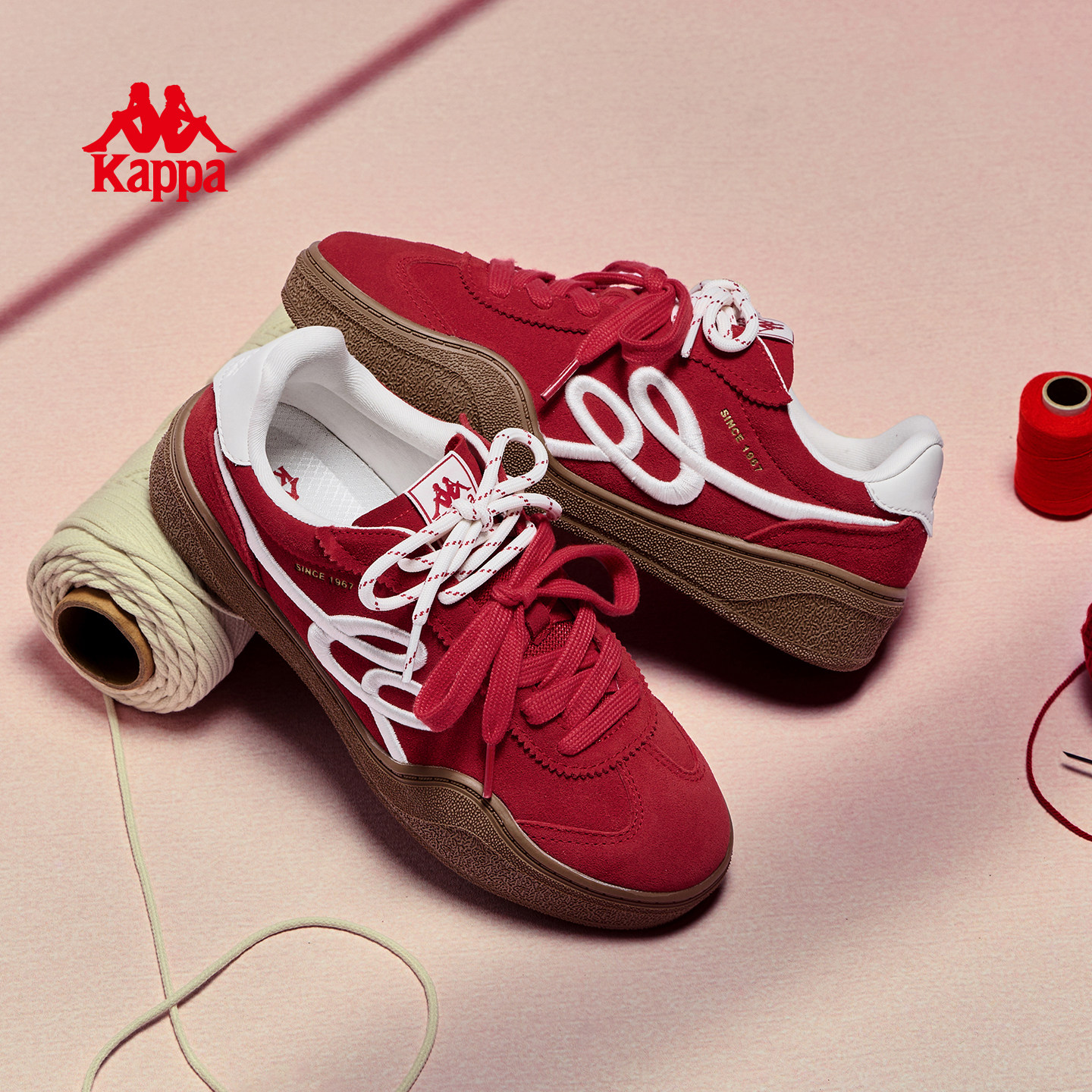 Kappa新年红色鞋子欢迎选购