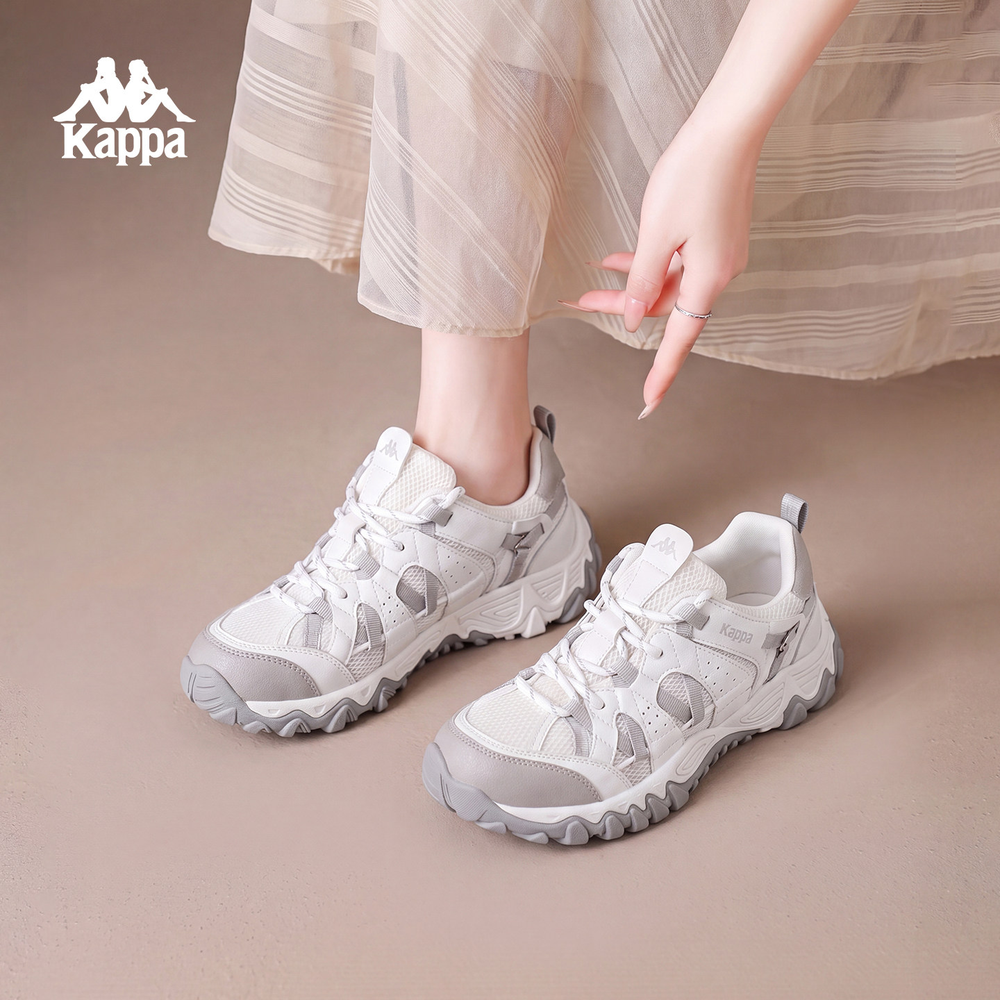 Kappa女鞋运动鞋透气增高休闲鞋图片
