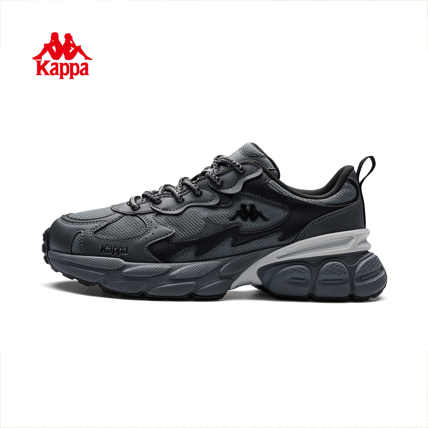 Kappa男鞋苔踪鞋黑色老爹鞋男款2026春季新款厚底休闲鞋运动鞋子,运动鞋new,运动休闲鞋,淘宝优惠券,粉丝福利购,淘宝优惠卷