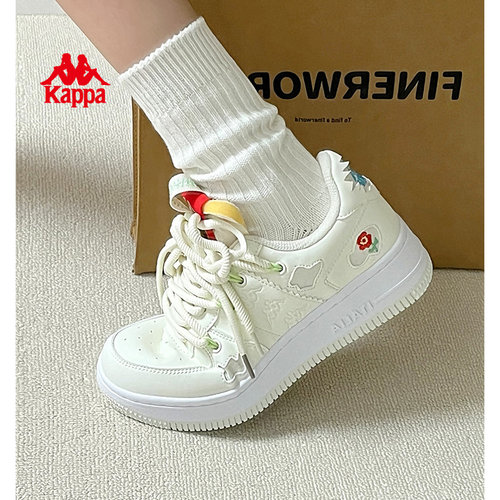 Kappa女鞋刺绣板鞋女款小白鞋女